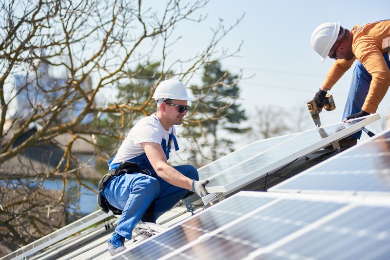 Solar Panel Installation Team